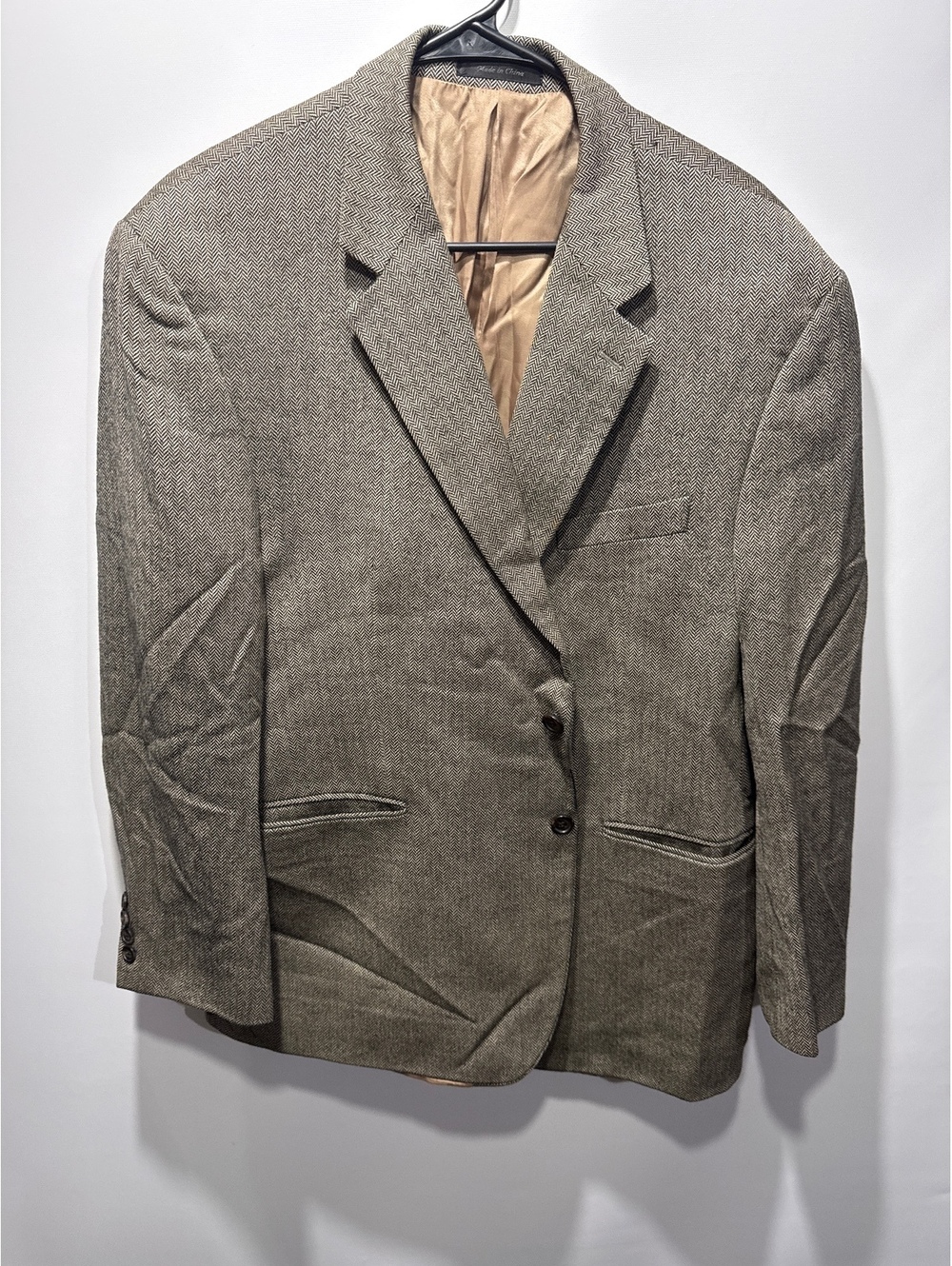 Lauren Ralph Lauren Men's Brown Herringbone Blazer Jacket 46